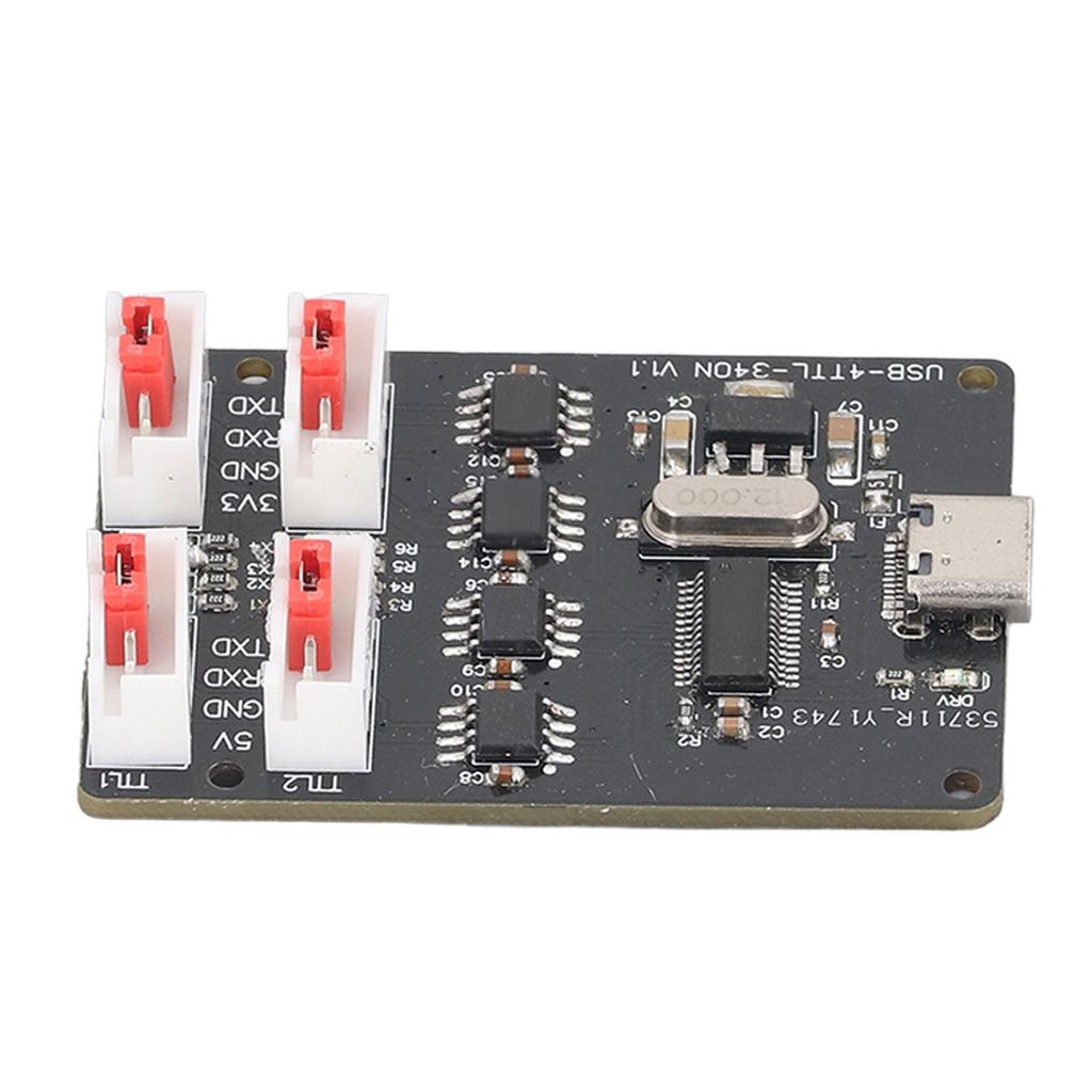 4 Way USB to TTL Serial Port Module TYPE C USB to TTL Serial Adapter Board with LED Indicator