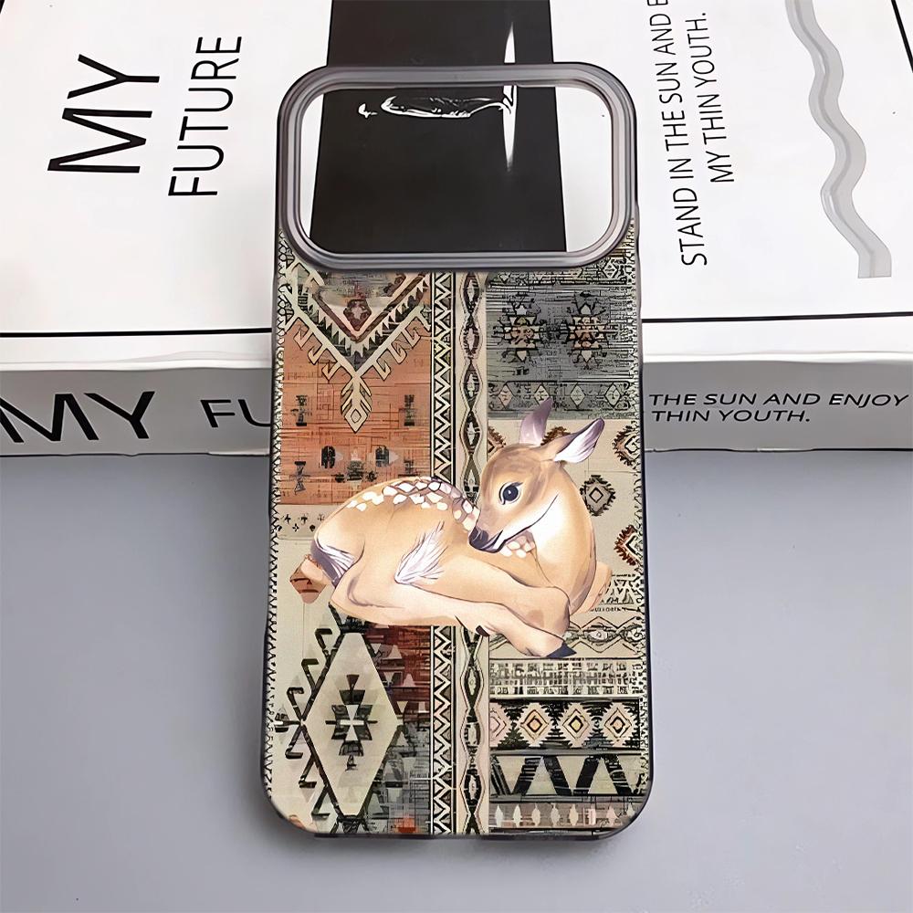Тканевый Чехол для Телефона с Рисунком Оленя Для IPhone 17 Pro Max 17Air 11 13 12 14 15 16 Plus Мягкий Силикон Модный 15 Pro Чехол