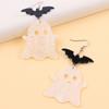 Halloween Acrylic Ear Studs Lightweight Creative Stud Earring Multi-Purpose Lovely Acrylic Spliced Earrings for Everyday Outfit