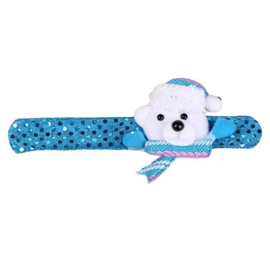 Рождественский браслет-шлепок, красочный светодиодный светящийся Санта-Клаус, снеговик, олень, медведь, кукла, регулируемая лента для детей и взрослых, принадлежности для вечеринок