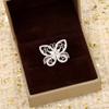 Butterfly Ring  925 Silver Wear-resistant High-end Jewelry  Top-notch Electroplating Technolog No Chemical Hazard
