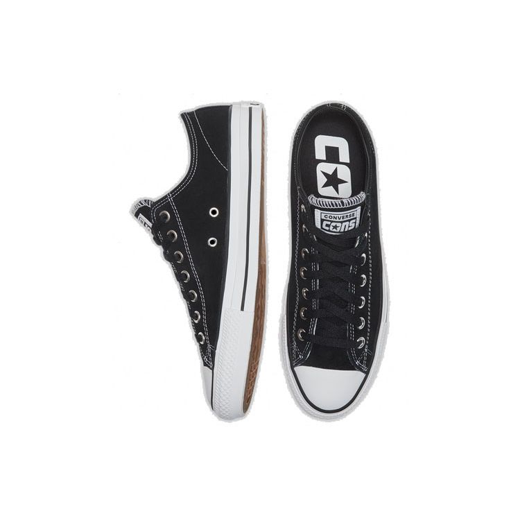Converse Cons Chuck Taylor All Star Pro Suede Low Black White Unisex Sneakers 159574C