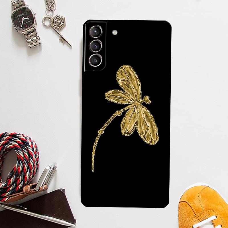 Чехол с узором «Стрекоза» для Samsung Galaxy S25 Ultra S20 S21 S22 S23 Plus S24 Ultra S9 S10 S25 FE Чехол Coque