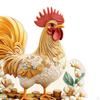 Acrylic Chicken Decor Easter Decoration 2D Ornament Centerpiece DIY Desktop Display for Restaurant