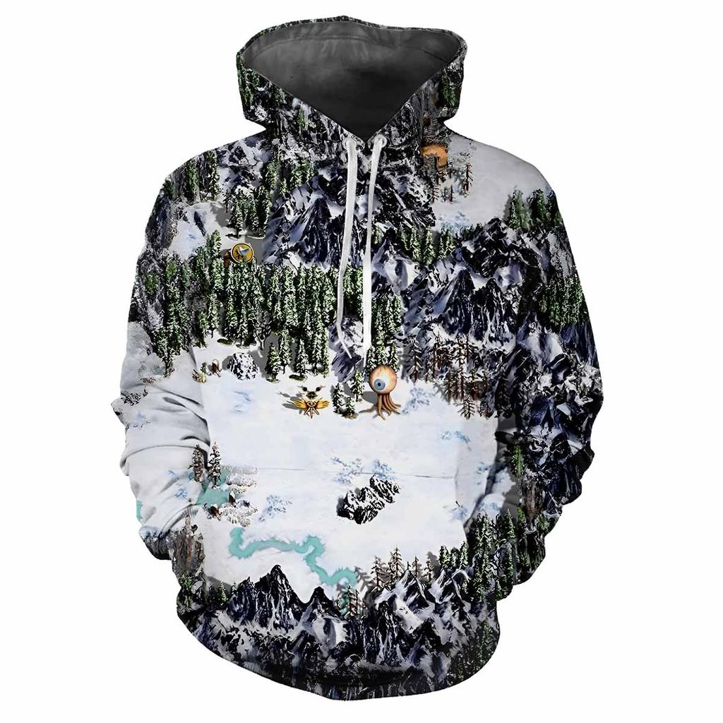 Классическая ретро-игра с 3D-принтом, весна-осень, мужская толстовка с капюшоном, хип-хоп, индивидуальный тренд, креативная свободная повседневная одежда в стиле Харадзюку 6xl