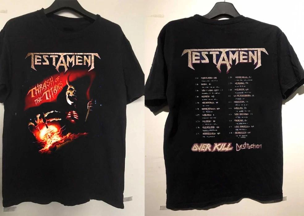 Testament Группа 2 Стороны Североамериканский Тур 2026 S до 5XL Концертная Футболка Унисекс Футболка