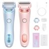 Женский электрический эпилятор с двойной головкой, перезаряжаемый от USB, водонепроницаемый, для лица, тела, зоны бикини