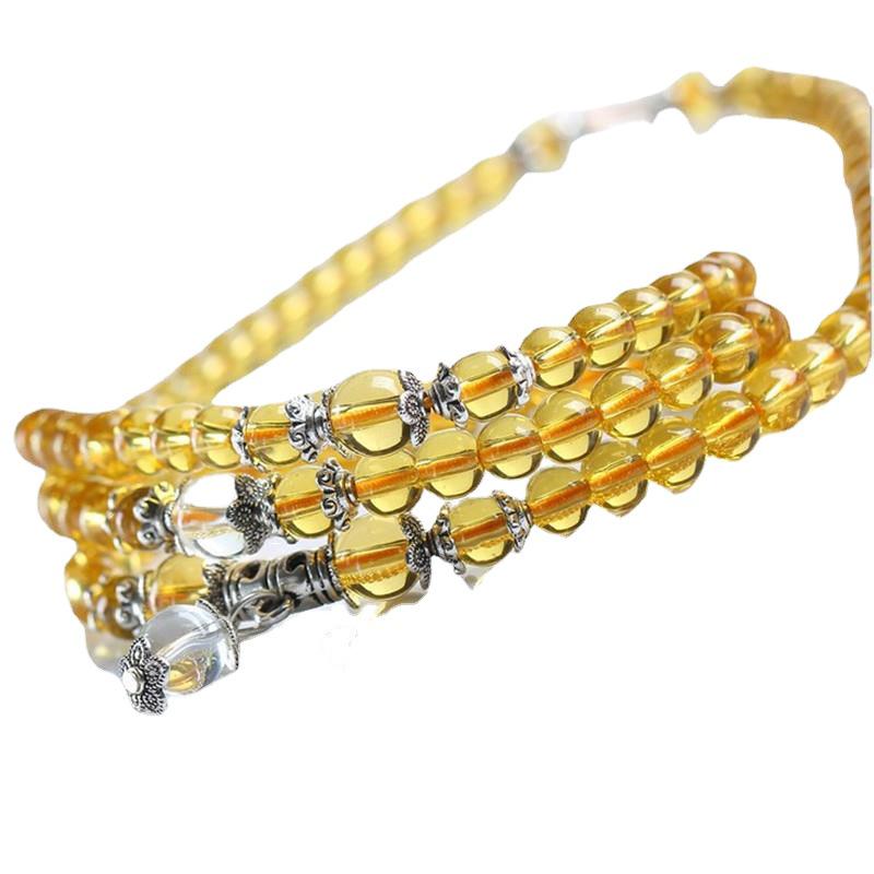 Amethyst and Citrine Glass Bracelets - Fashionable Accessories