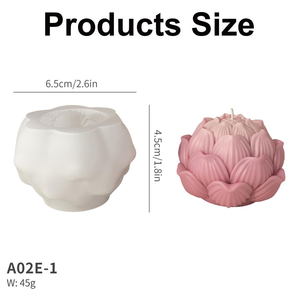 3D Силиконовые формы для цветов Формы для свечей в виде цветов для эпоксидной смолы, свечей, домашней декорации, гипсового декора, тортов из мастики