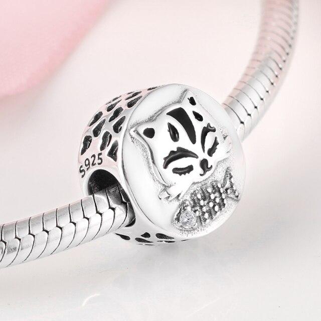 New Diy Gift Elegant 925 Sterling Silver Beads Faith Cross Life Tree Pet Cat Dog Fit Charms Bracelet Women Jewelry Making