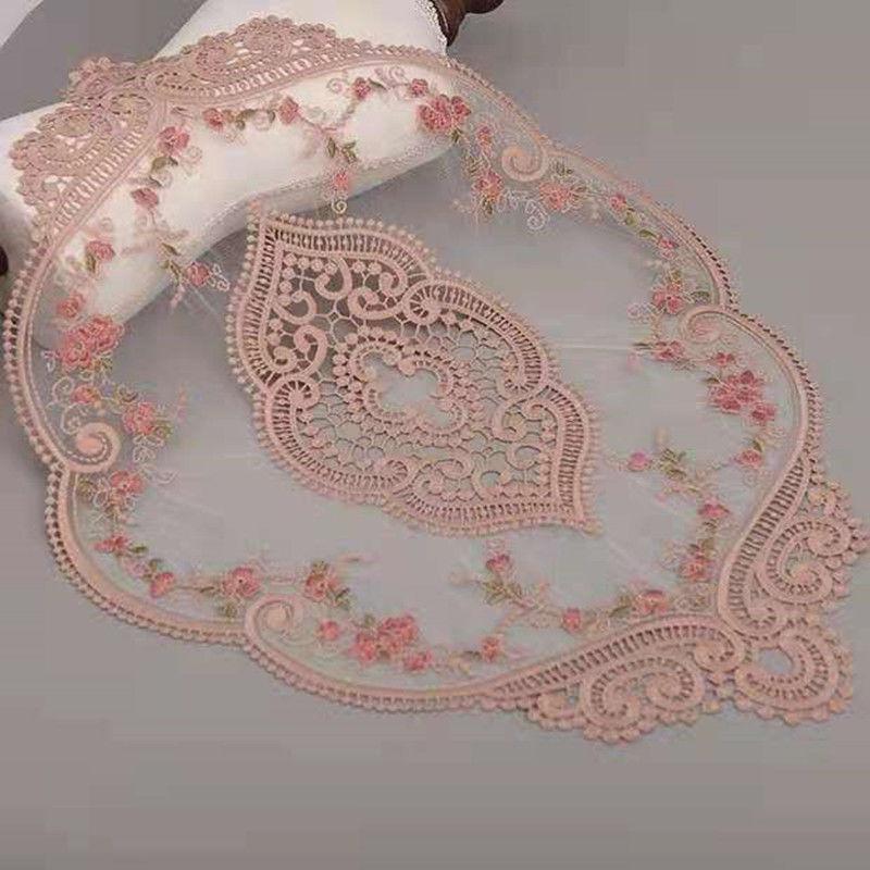 Lace Dining Mat Home Decoration Table Mat Embroidered Bedside Table Decoration Cover Light Luxury Tablecloth