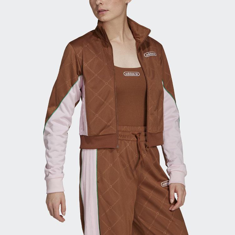 adidas Оригинальные Укороченные Пальто Женские Коричневые Стойка Умеренный HL0068