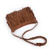 Women Tassel Shoulder Bag Large Capacity Retro Crossbody Bag Bohemian Fringe Messenger Bag for Daily Outings Work Travel