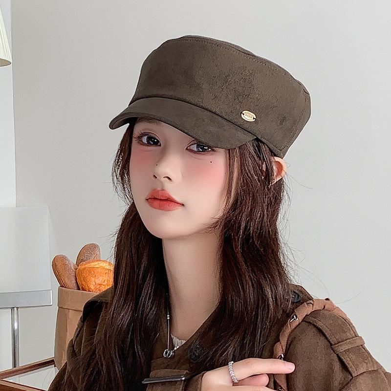 Восьмиугольная кепка для детей Ретро и универсальная Теплая кепка газетчика Ветрозащитная и подчеркивающая лицо Маленький берет для осени и зимы