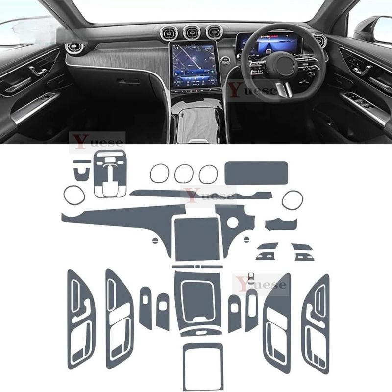 For Mercedes-Benz GLC W254 -2024 Car Interior Center Console Transparent TPU Protective Film Anti-scratch Sticker