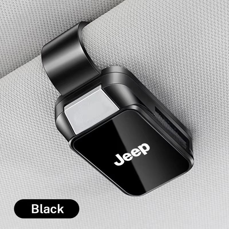 Jeep Car Sun Visor Sunglasses Holder Glasses Clip Auto Interior Accessories for Renegade Grand Cherokee Patriot Wrangler Compass