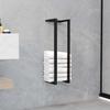 VidaXL Towel Rack Black 12.5x12.5x60 Cm Iron