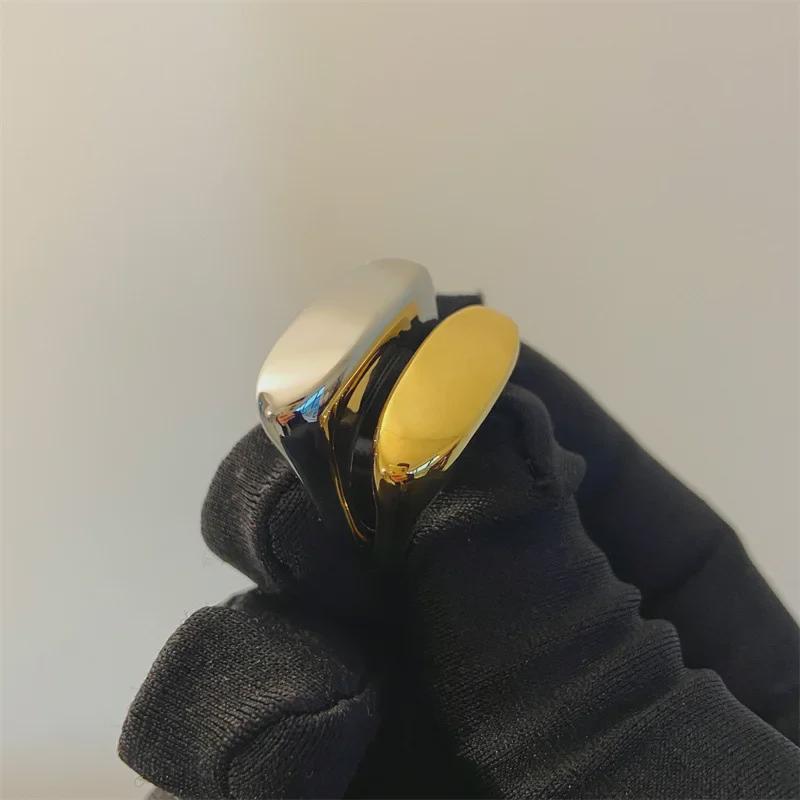 Кольцо French Niche Designer с коричневой эмалью, молочно-белое, медное покрытие, золото 18 карат, модное, простое, для женщин