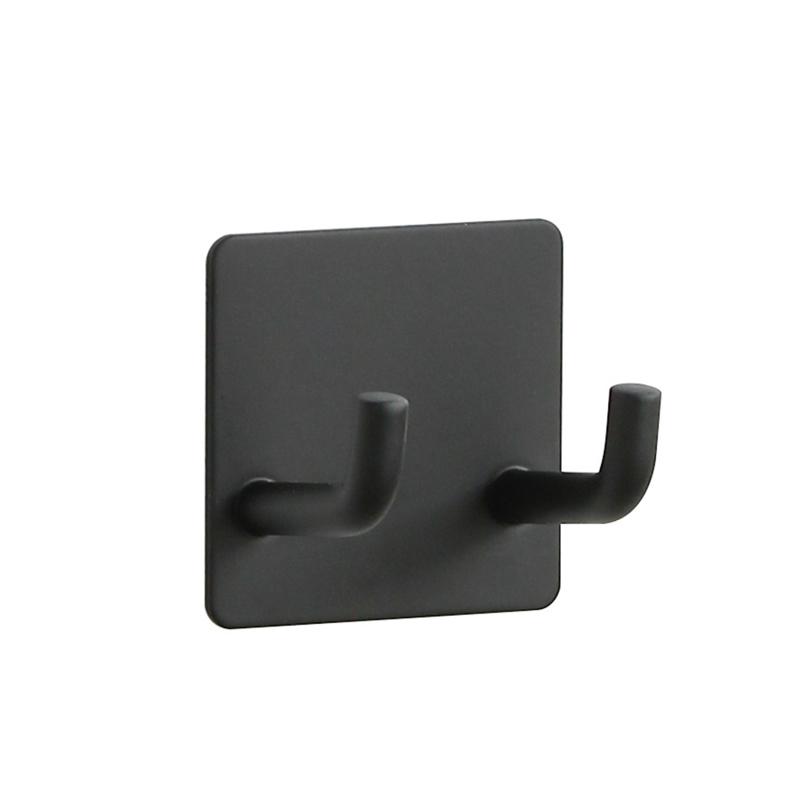 Крючок из нержавеющей стали для дома, кухни, настенный, без дырокола, для ванной, водонепроницаемый, с сильным клеем, для хранения, двойной крючок