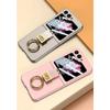 Ring Holder Phone Case for Samsung Galaxy Z Flip 6 5 4 3 Flip6 Flip5 Flip4 Flip3 5G Frosted Plastic Hard Shell Ultra Thin Shockproof Protective Cover