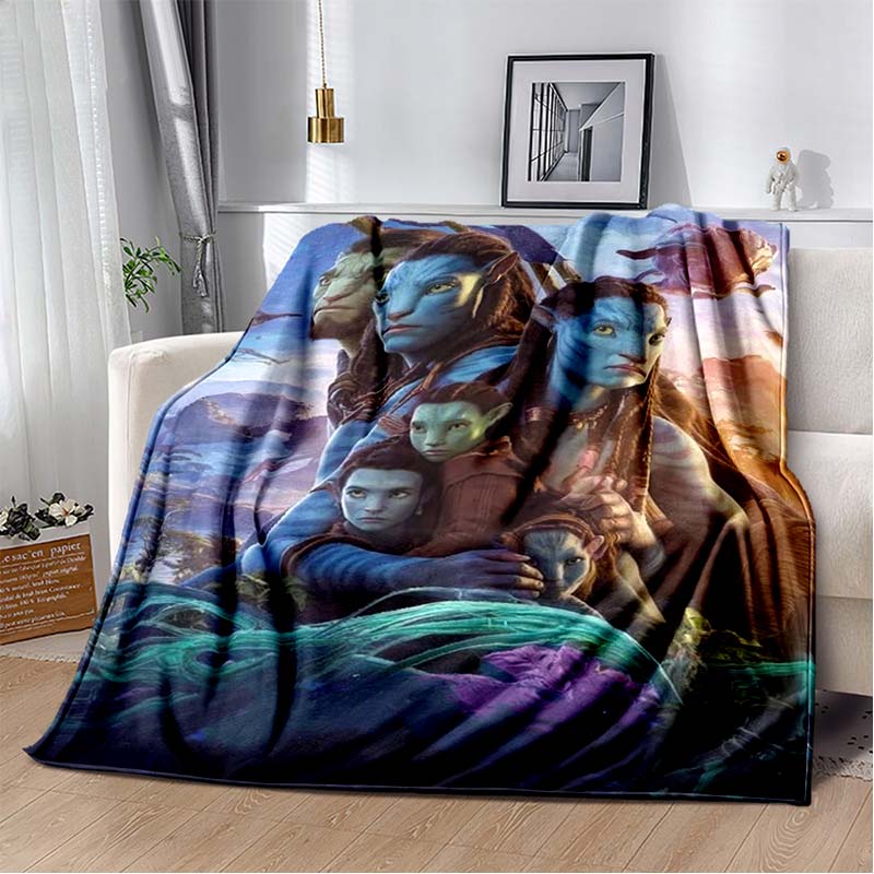 Fantasy Jungle Alien Art Bed Blanket, Lightweight Fleece Blanket