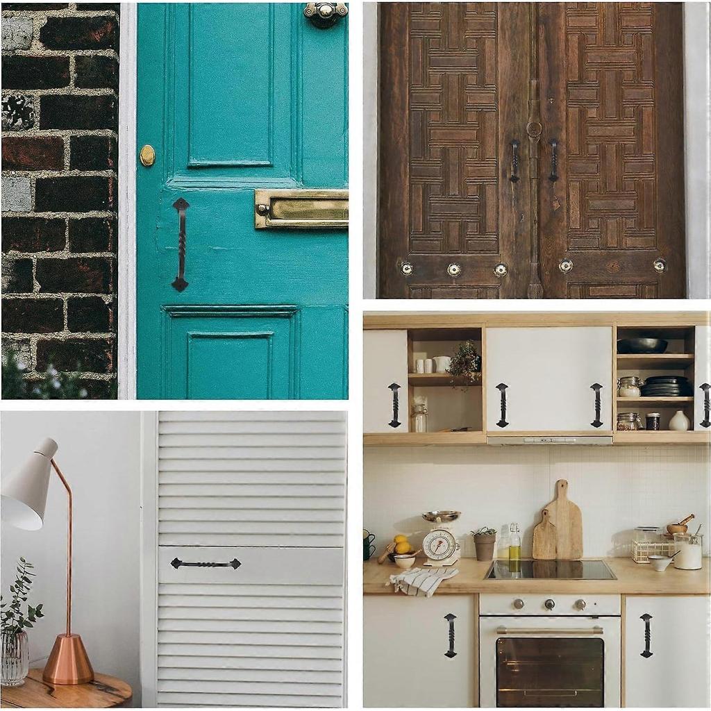 Set of 2 Shutters Hardware Pull Handle for Wooden Garden Gate Shed Cabinet Door One Size 4inch