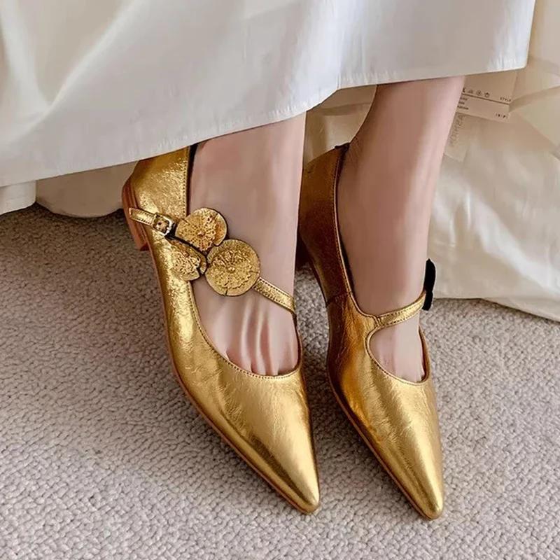 2024 Туфли на плоской подошве с острым носком Женские босоножки с неглубокой подошвой 2024 2024 Новые повседневные туфли для ходьбы Уютное платье Летняя классика Femme Chaussure