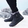 Winter Amazon Popular Men's Velvet Warm Snow Boots Large Size Couple Cotton Shoes Zipper High-top Shoes Men