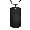 Нержавеющая сталь Военный пластинчатый воротник Dogtag ID Кулон Ожерелье для мужчин Пустой армейский солдат Зеркальная полировка