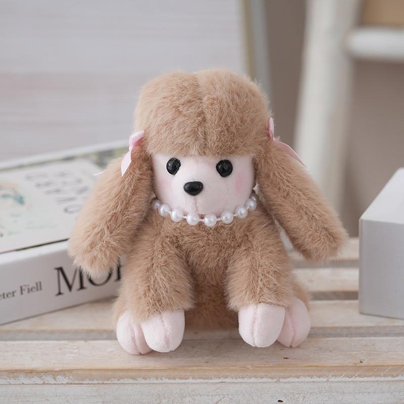 Милый плюшевый пудель брелок реалистичная форма животного подарок украшение для рюкзака