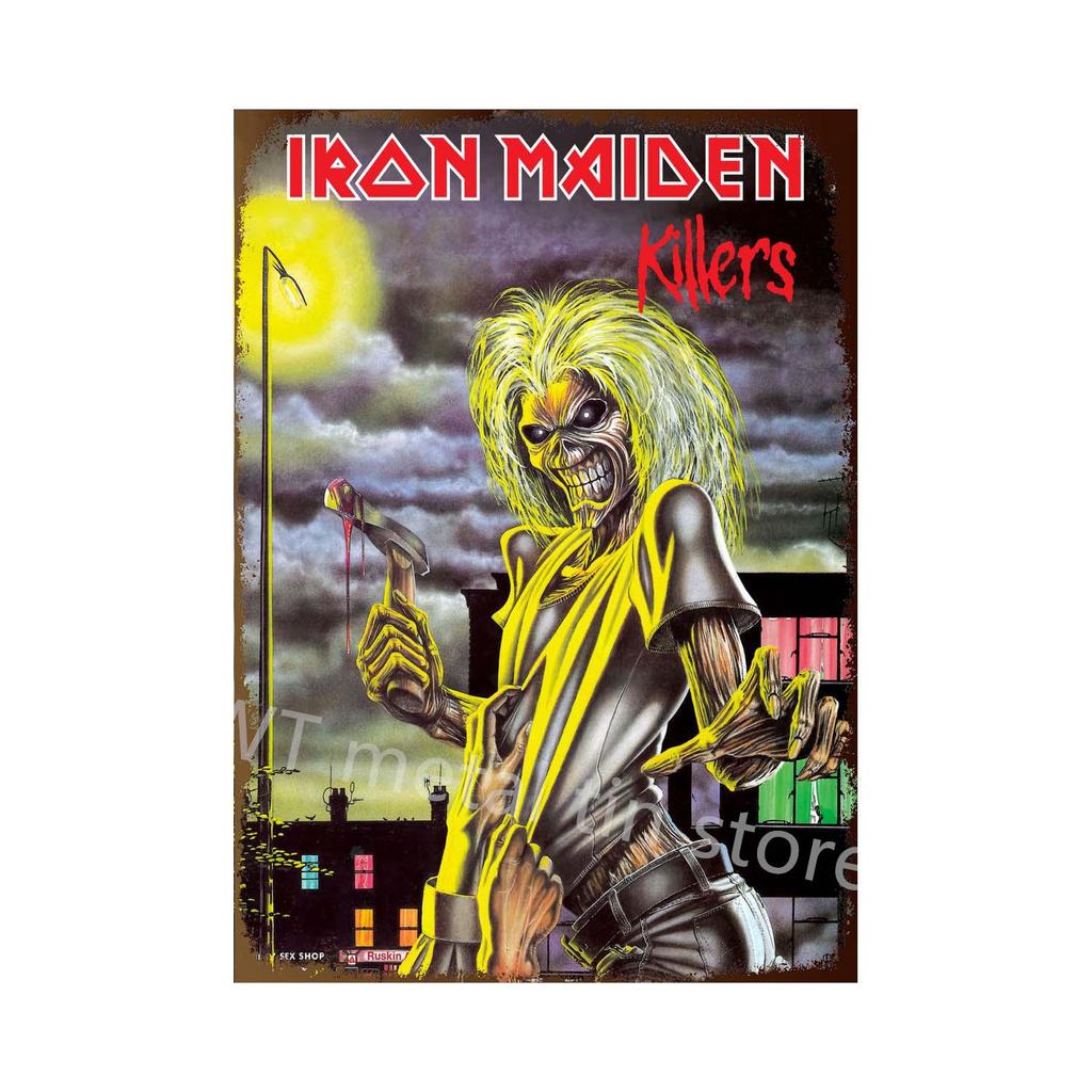 Ретро-плакат музыкальной группы, металлическая табличка, жестяная табличка, винтажная рок-н-ролльная тарелка для домашнего бара, декоративные наклейки, декор стен гостиной