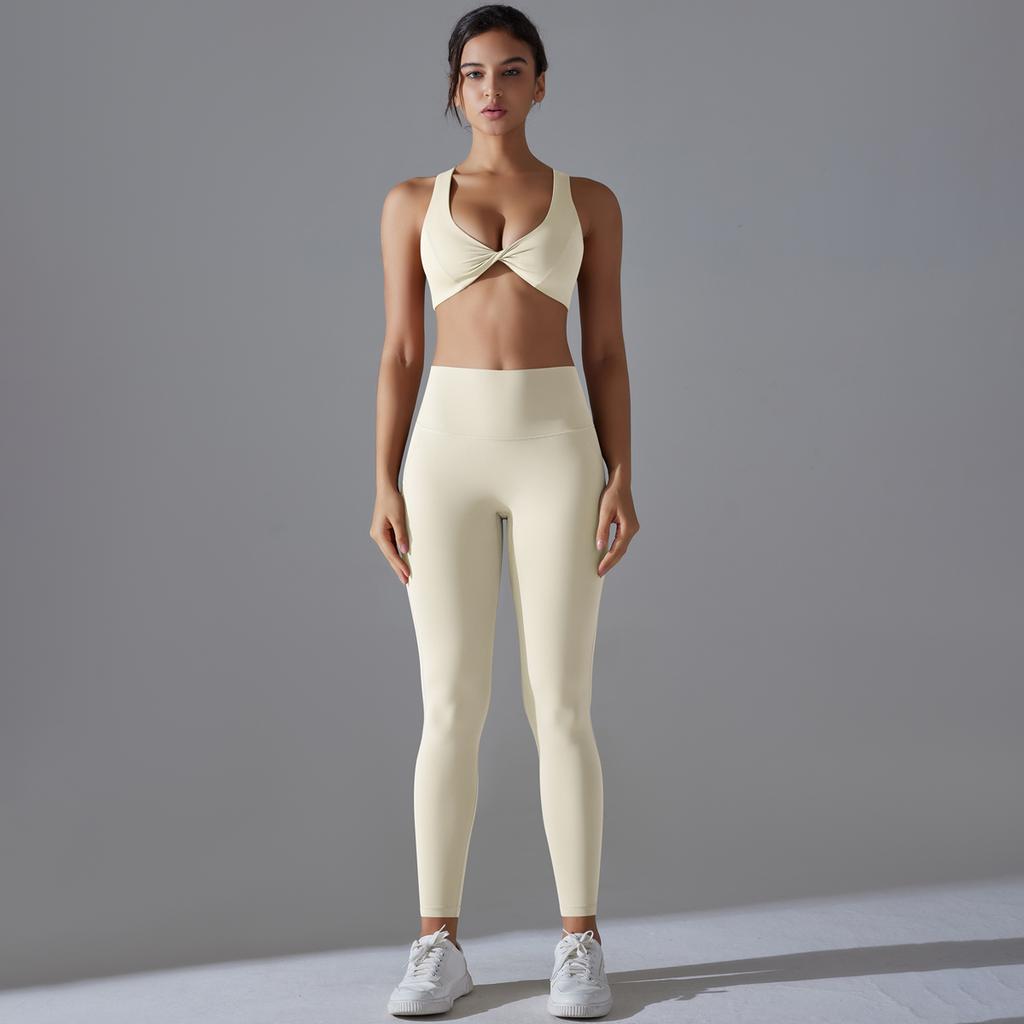 Auroth Женская спортивная одежда для йоги с открытой спиной и рукавами, жилет с высокой талией, спортивные леггинсы, комплект для фитнеса, одежда для тренировок в спортзале