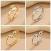 Smooth Surface Open Bangle Light Luxury Geometric Bracelet Water Drop Shaped Bangles  Decoration