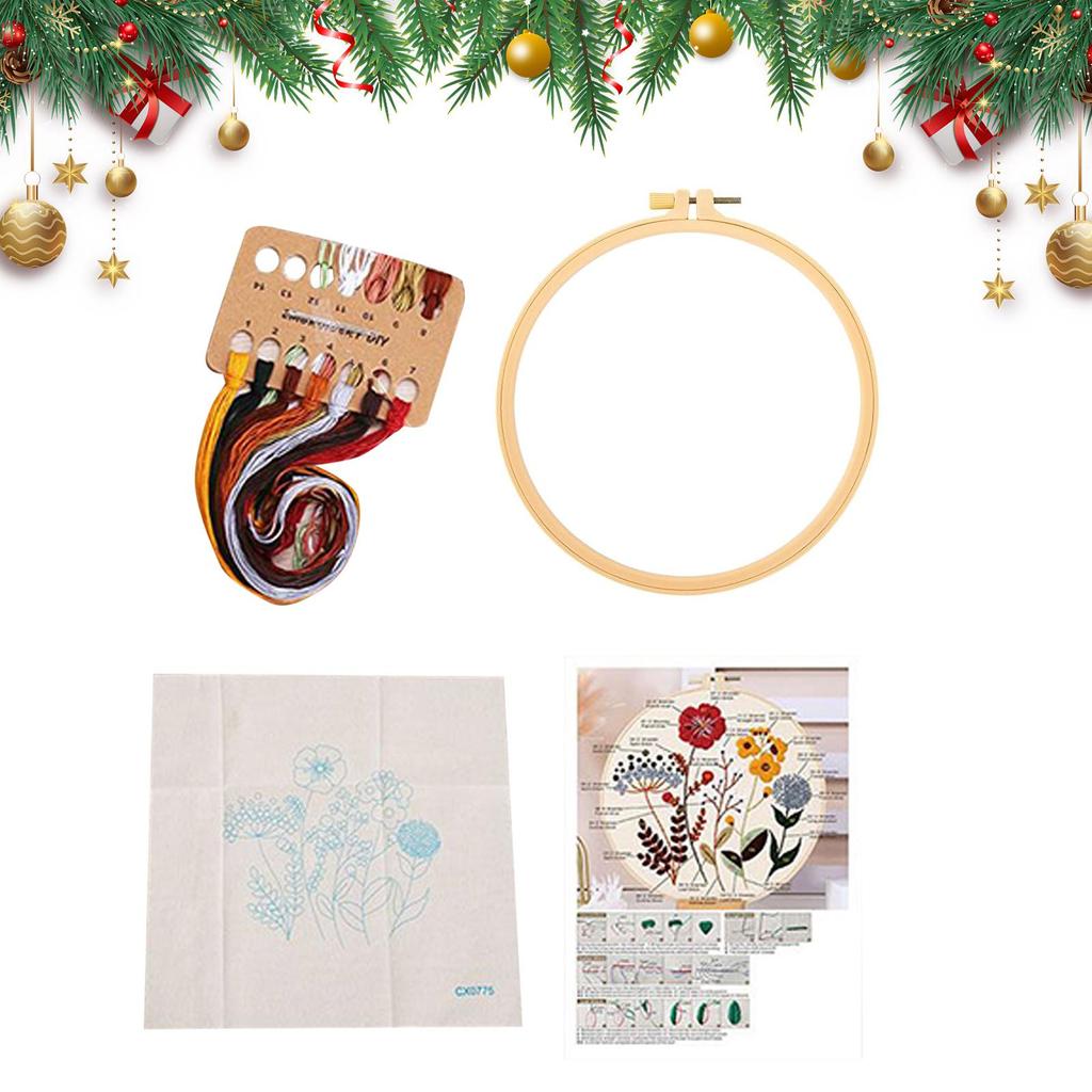 Christmas Embroidery Kit Hand Embroidery Kit creative handmade needlework kits Christmas embroidery kits for beginners