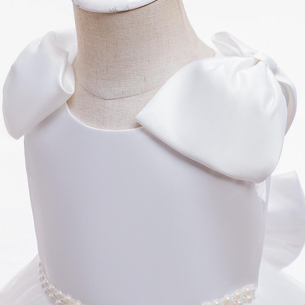 Европейское и американское платье принцессы 2025 года: Пышная юбка для малышей и маленьких детей с рукавами-буфами - Идеально для выступлений и показов