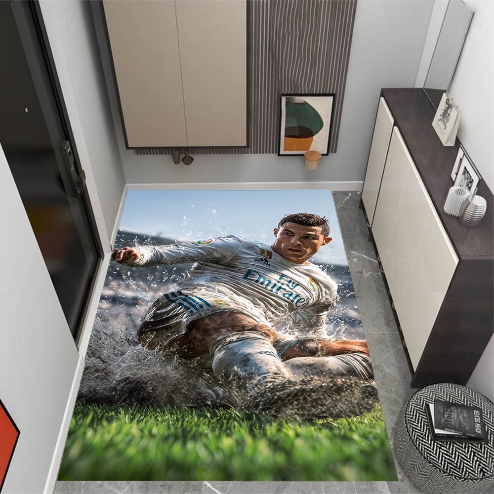 Cr7: Goat Celebration Carpet Perfect for Dormitory Playrooms Kitchen Game Room Anti-slip Rug Office home decor