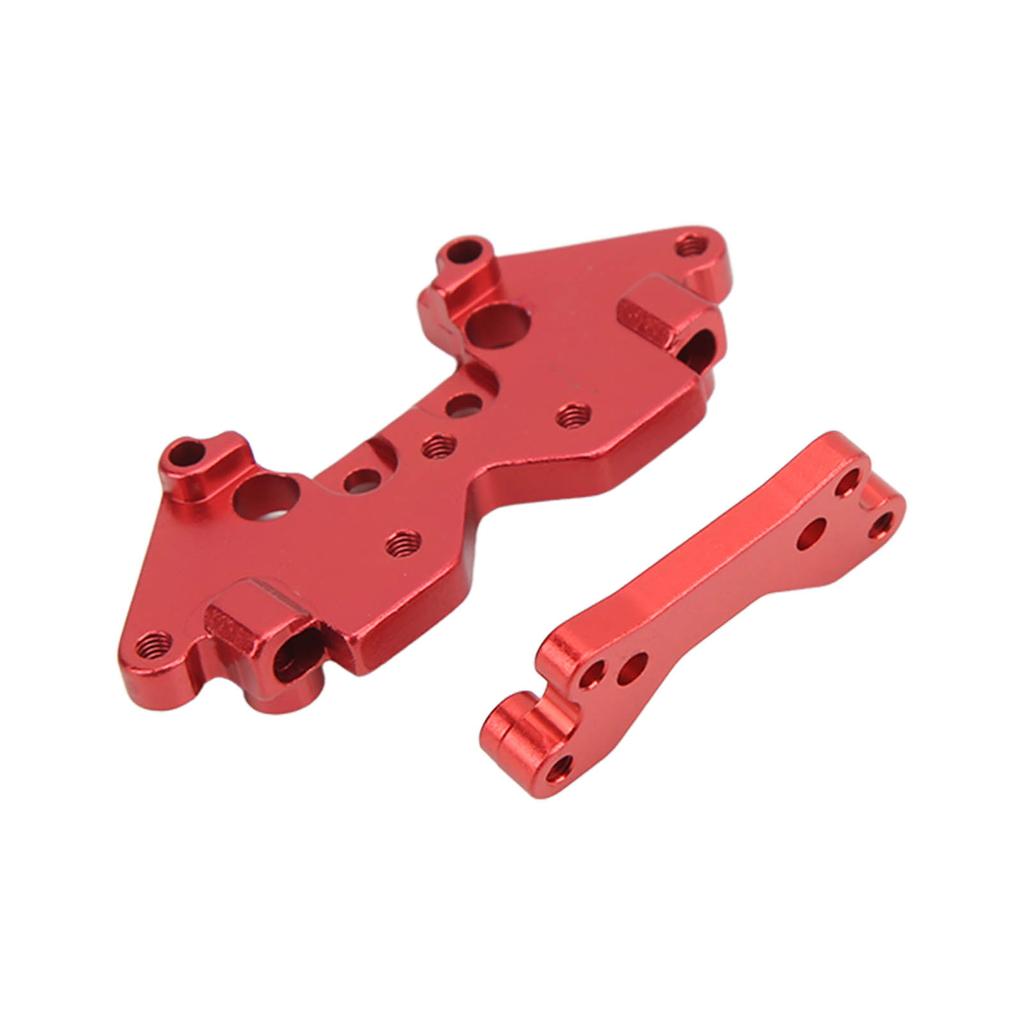 Front Rear Shock Absorber Plates Aluminum Alloy Front Rear Shock Towers for HBX 1 18 18859E 18858E 18857E SUVRed