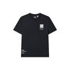 Letter Print Casual Simple Round Neck Short Sleeve T-Shirt Men Tops Black F11M328104FBK