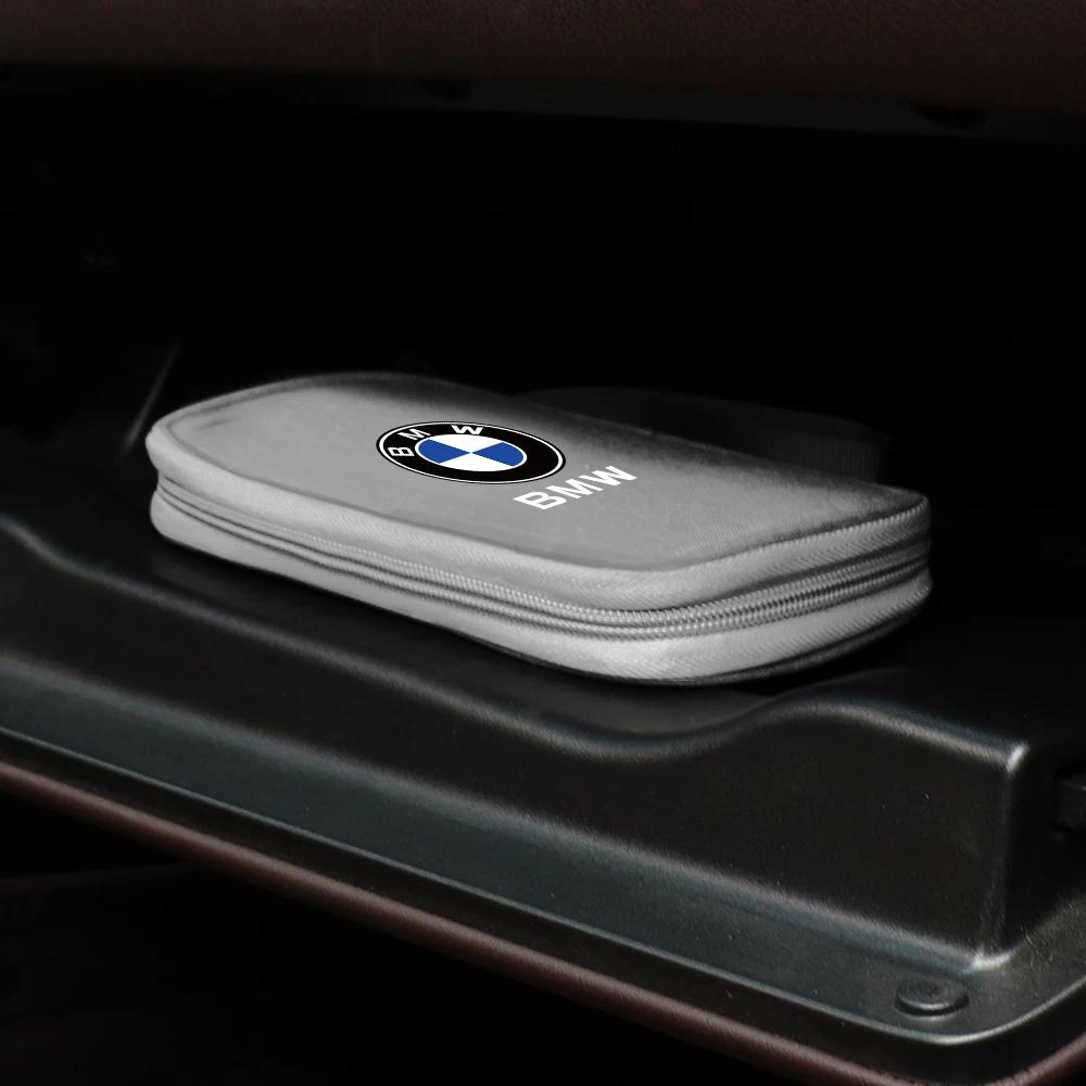 BAGH3 Car Sticker Car Organizer Portable Key Case Earphone Storage Bags For BMW M Performance M5 320 325 E28 E30 E34 E36 E39 E46 X5 X