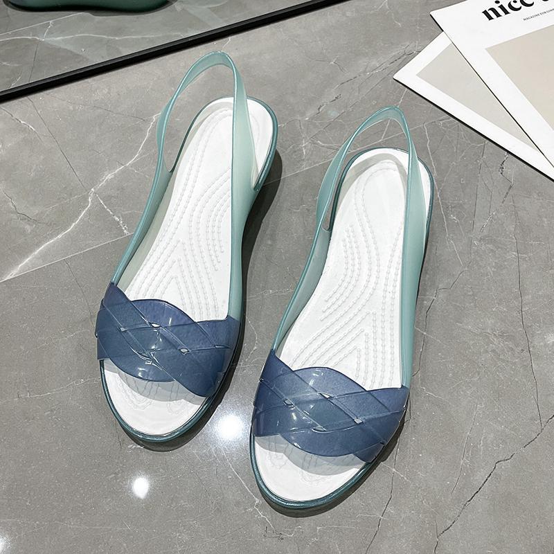 TUINANLE Women Wedge Sandals Summer Open Toe Jelly Shoes Anti-slip Casual Ladies Platform Shoes