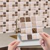 10Pcs Kitchen Bathroom Gel Tile Stickers Self Adhesive Mosaic Stickers Creative Glass Brick Wallpaper