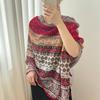 Winter Bohemina Ethnic Floral Viscose Shawl Wrap Lady Thin Scarves Fashion Tassel Pashmina High Quality Foulard Hijab Sjaal
