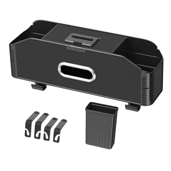 Органайзер на спинку сиденья автомобиля с 2 подстаканниками, крючками для коробок с салфетками, многокарманный дорожный органайзер для хранения вещей для детей