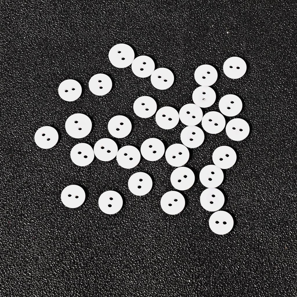 Resin Sewing Button Scrapbooking Round White Black 2 Holes 9/10/11.5/15/18/20/23/25 Mm