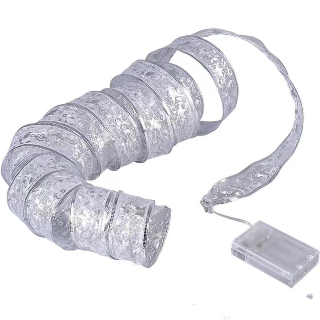 Holiday Led Ribbon String Lights With Pvc Material For Christmas Tree And Gift Decoration
