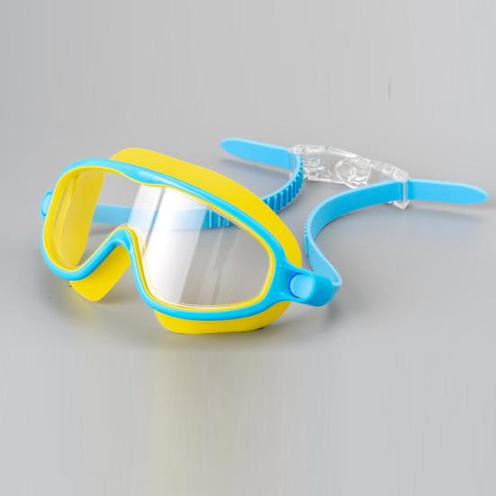 Комплект очков для плавания с широким обзором, противотуманные очки для плавания с зажимом для носа