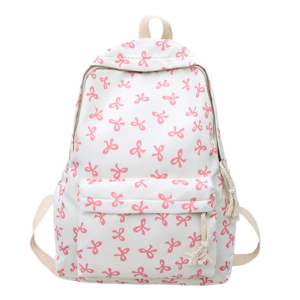 Large Capacity Bow Backpack Lightweight Teenagers Shoulder Bag Students School Bag Ladies/Girls