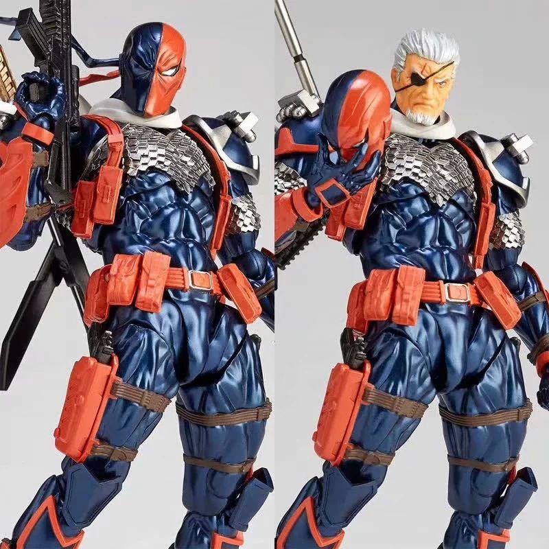 Revoltech Amazing Yamaguchi Deathstroke №011 Высокодетализированная ПВХ Фигурка Коллекционная Игрушка