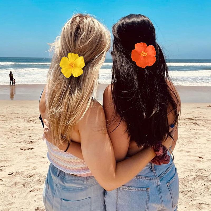 5/10 шт. Гавайский цветок гибискуса Летний тропический пляж Украшение стола для вечеринки по случаю дня рождения DIY Декор для волос Свадебные искусственные цветы