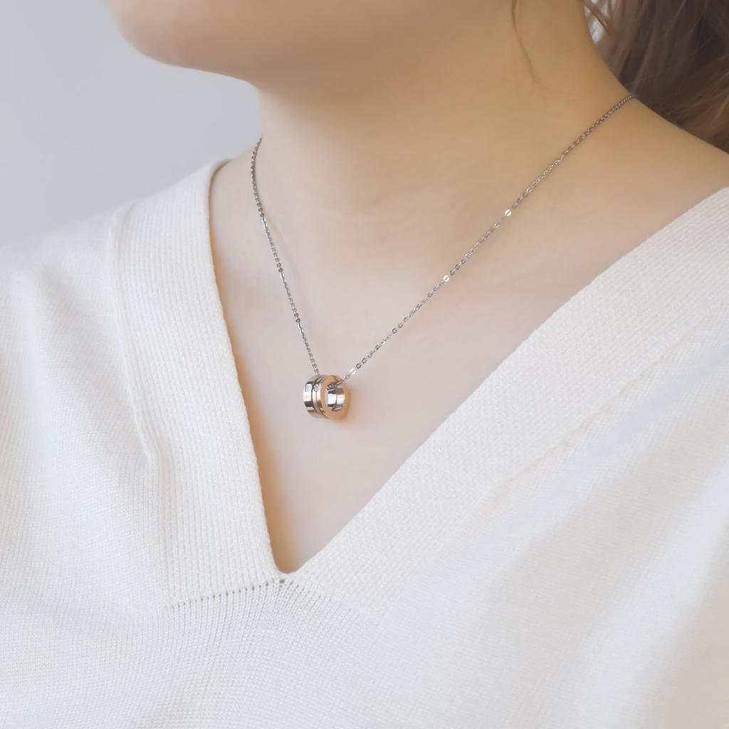 Пара ожерелья из хирургической нержавеющей стали 316L с кубическим цирконием, гипоаллергенный крест с надписью, розовый, серебряный [белый клевер] + & 4SUP101GO&4SUP101SV